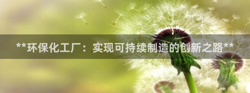 mr亿万先生：**环保化工厂：实现可持续制造的创新之路**