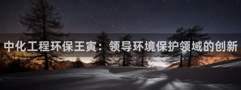 亿万手游平台官网入口：中化工程环保王寅：领导环境保护领域的创新