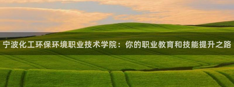 亿万先生官方网站下载：宁波化工环保环境职业技术学院：你的职业教育和技能提升之路