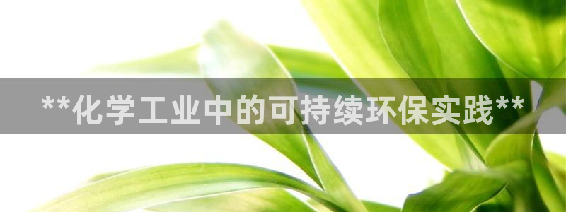 亿万先生MR - 亿万先生mr008cc：**化学工业中的可持续环保实践**