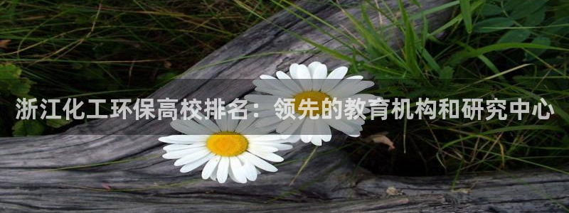 亿万解析：浙江化工环保高校排名：领先的教育机构和研究中心
