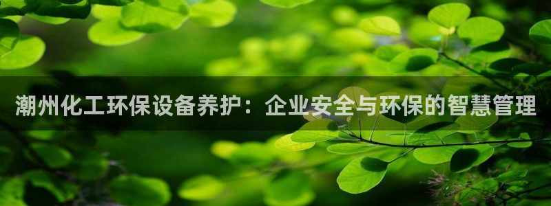 亿万先生mr008cc官网：潮州化工环保设备养护：企业安全与环保的智慧管理