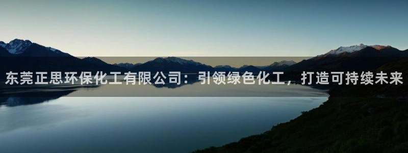 亿万先生007官网：东莞正思环保化工有限公司：引领绿色化工，打造可持续未来