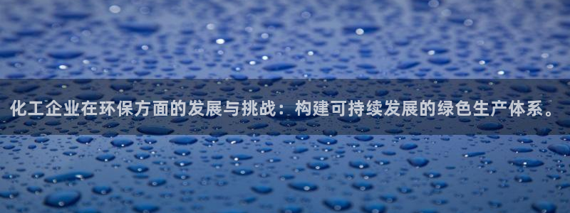 mr003亿万先生：化工企业在环保方面的发展与挑战：构建可持续发展的绿色生产体系。